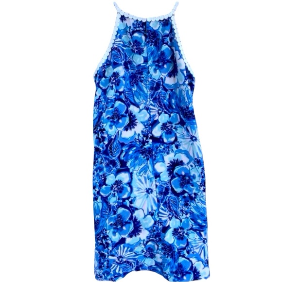 Lilly Pulitzer Blue and White Mini Dress with Crochet Detail - Picture 2 of 7